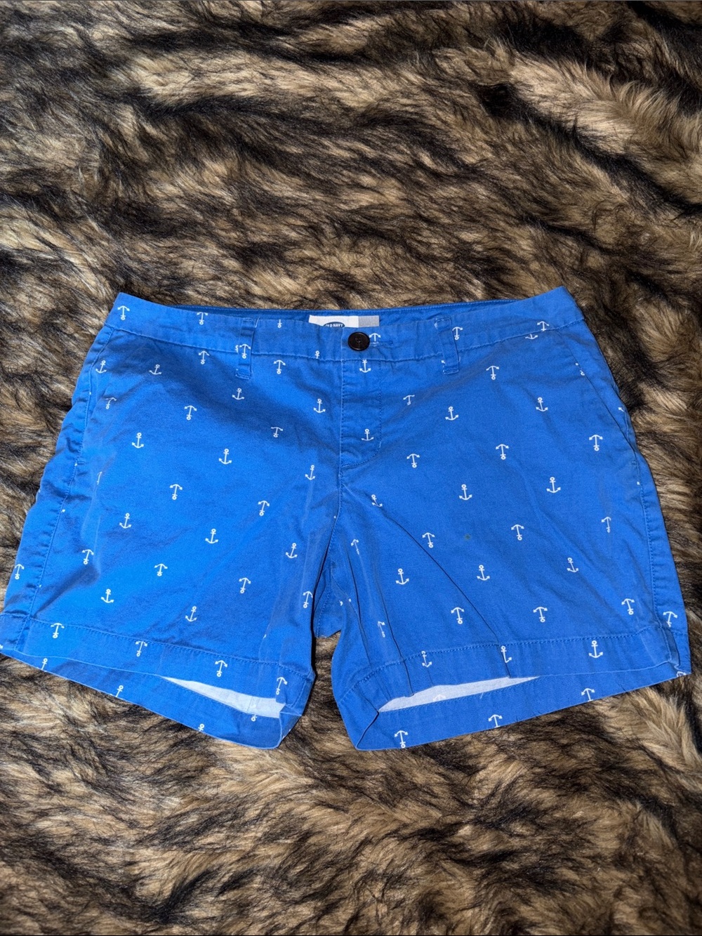 Old Navy Blue Anchor-Print Bermuda Shorts Size 4
